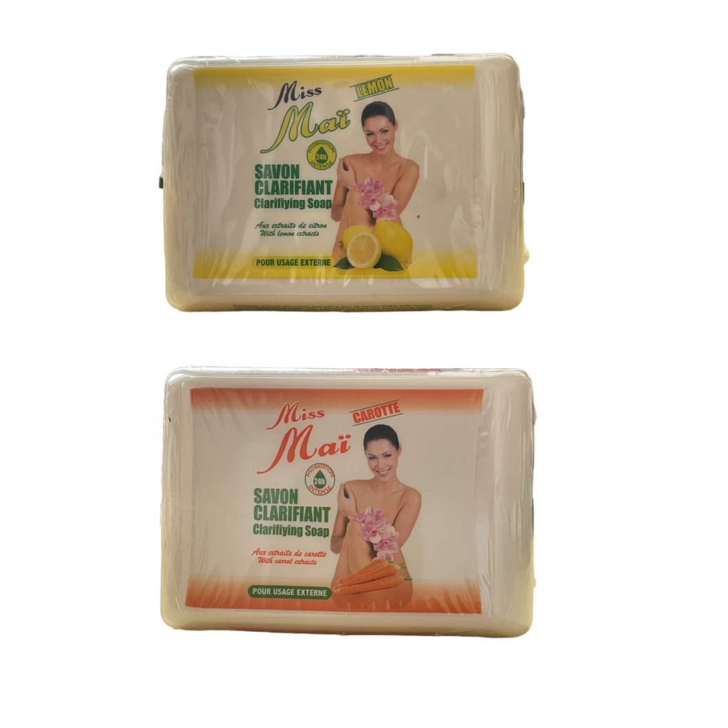 Miss Mai clarifying Soap range (Carrot or Lemon extract) - 270g