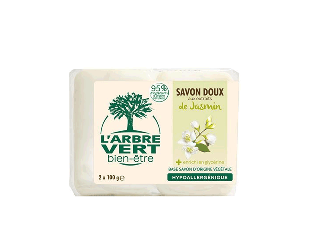 L'abre Vert Bien Etre Mild Soap With Natural Jasmine Extract 2x100g