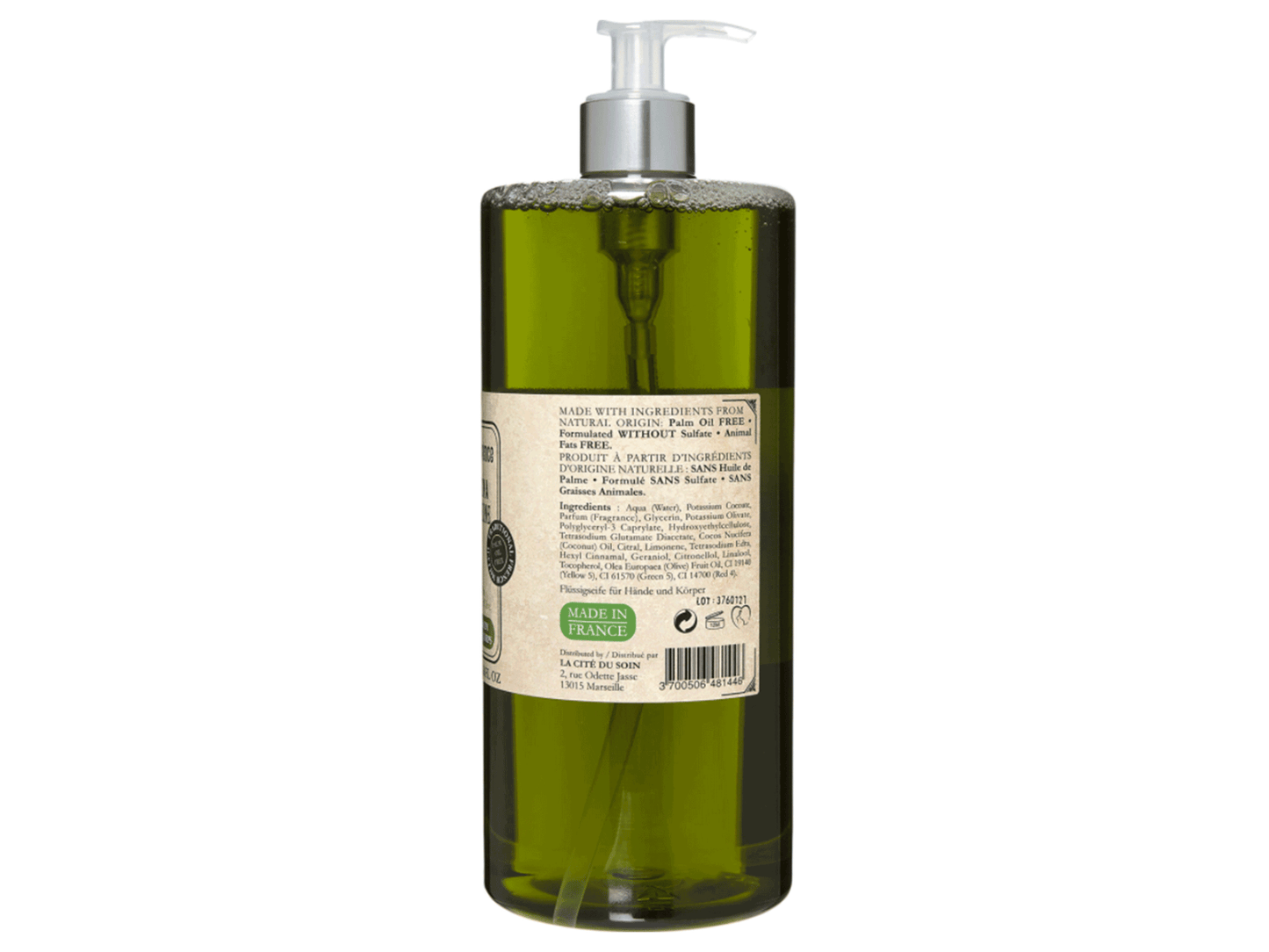 Savonnier de Provence Marseille Hands & Body Liquid Soap 1L