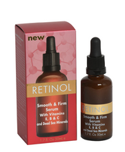 Load image into Gallery viewer, Spa Cosmetics RETINOL Smooth &amp; Firm Serum with Vitamin E,B,C &amp; Dead Sea Minerals
